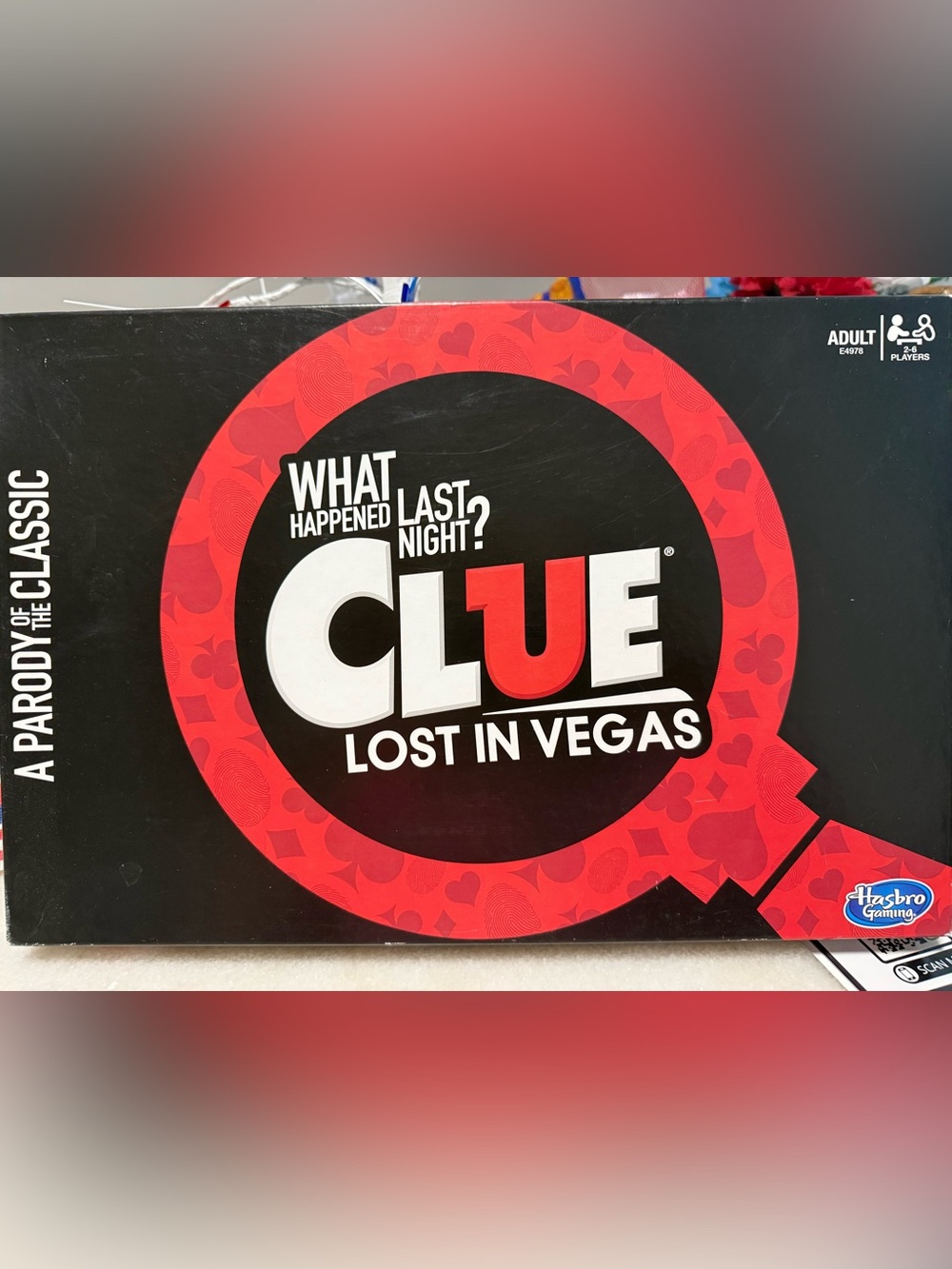 What Happened Last Night?  Clue Lost In Vegas Board game